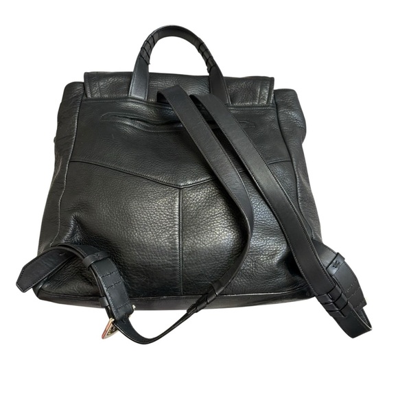 Cole Haan black leather backpack